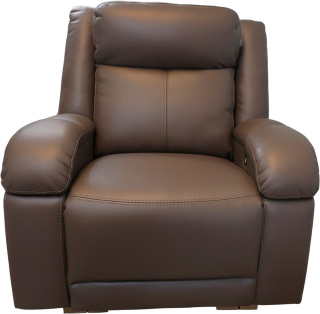 UltraComfort™ Warmth Collection Ember Cocoa Medium Power Recliner with Heat and Adjustable Headrest-1