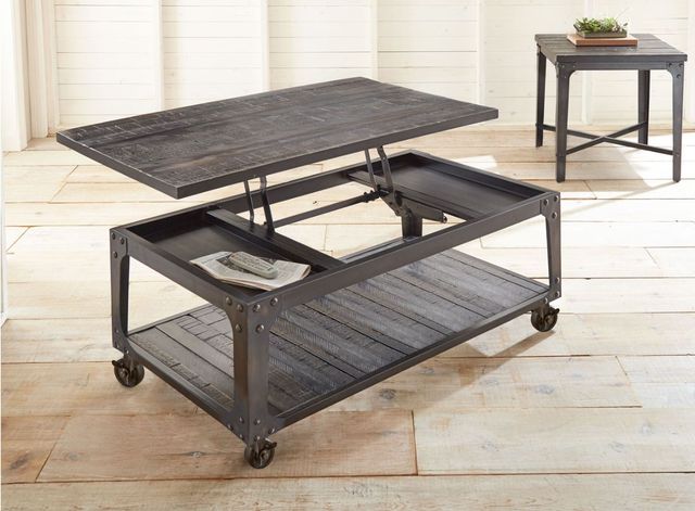 Steve Silver Co. Sherlock Antiqued Brown End Table-1