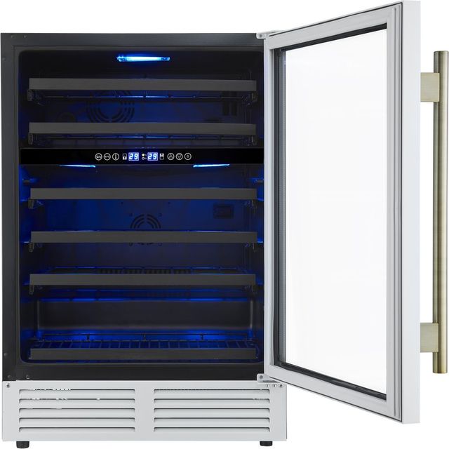 FORNO® Bacchino Series Alta Qualita 24" 4.8 Cu. Ft. White Wine Cooler -3