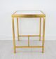 Zeugma Imports White Stone Top Side Table with Gold Leaf Base-2