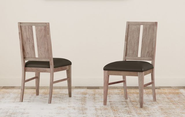 A-America® Casual Loft Roasted Hazelnut Panel Back Upholstered Dining Side Chair-1