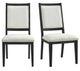 Elements International Versailles Contemporary Black/White Square Back Dining Chair-2