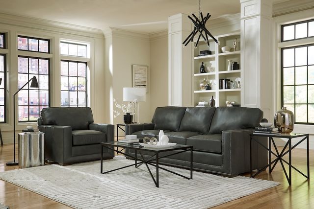 Craftmaster® Customizable CM Leather 90" Sofa-1