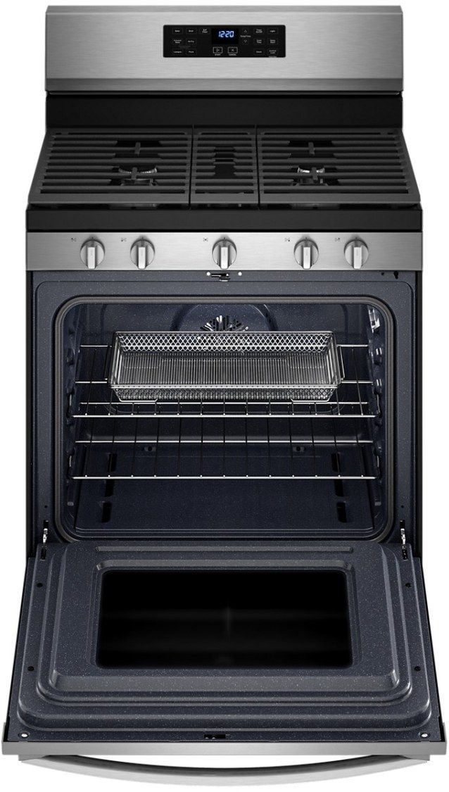 Whirlpool® 30" Fingerprint Resistant Stainless Steel Freestanding Gas Range with 5-in-1 Air Fry Oven-2