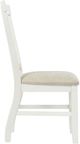 Elements International Stone White White Slat Back Side Dining Chair-1