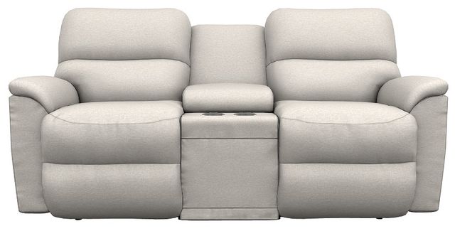 La-Z-Boy® Brooks Oyster Power Reclining Loveseat with Console, Headrest, and Lumbar-1