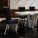 Furniture of America® Basilicata 7-Piece Chrome Dining Table Set with Gray Chairs-1