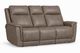 Flexsteel Trey Grey Leather Triple Power Reclining Sofa-0