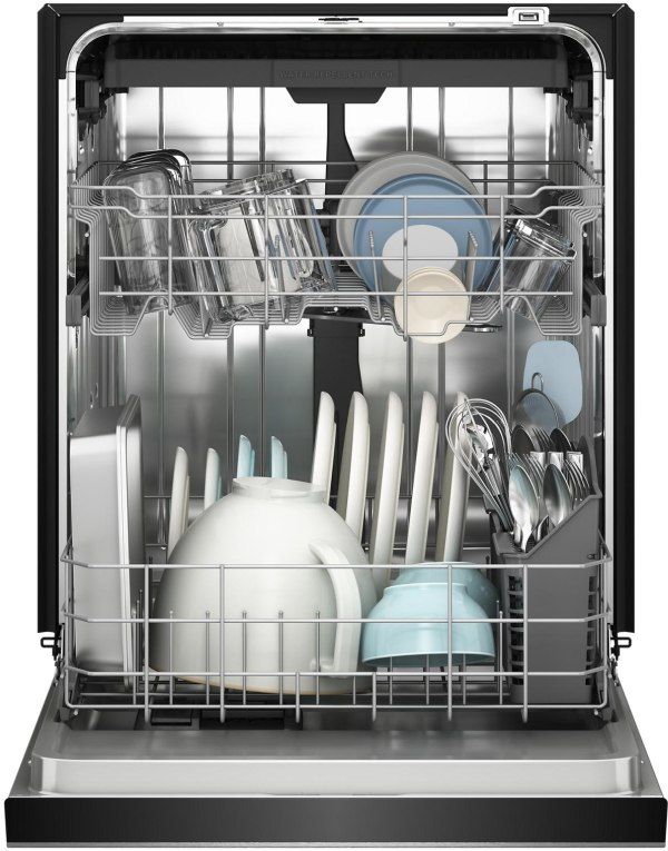 KitchenAid® 24" Black Front Control Built-In Dishwasher with 30+ Total Wash Jets-2