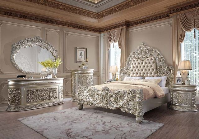 ACME Furniture Sorina Antique Gold Eastern King Panel Bed-1