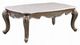 ACME Furniture Elozzol Beige Coffee Table with Antique Bronze Base-0