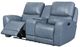 Leather Italia™ Cambria Bel Air Persian Blue Power Reclining Loveseat with Console-1