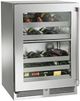 Perlick® Signature Series Stainless Steel 24" Dual-Zone Left Hinge Wine Cooler-0