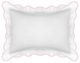 Laura Park Designs Scalloped Pink/White Cotton 20"x26" Euro Sham-0