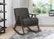Mazin Furniture Waithe Dark Gray Upholstered Rocking Chair-4