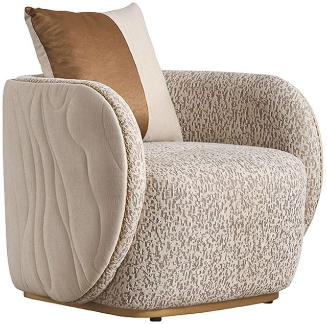 Michael Amini® Gineverra Biscotti/Ivory Gold Bouclé Accent Chair-0