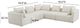 TOV Furniture Hangover 5-Piece Cream Performance Boucle L-Shape Modular Sectional-2