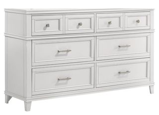 Bernards Nova II White 6-Drawer Dresser