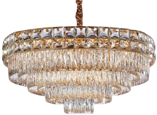 Michael Amini® Soleil Clear/Gold 22-Light Chandelier-0