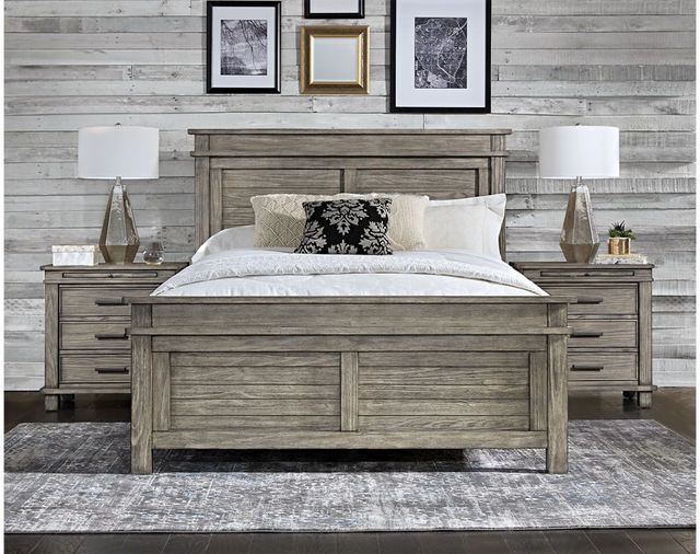 A-America® Glacier Point Graystone King Panel Bed-1