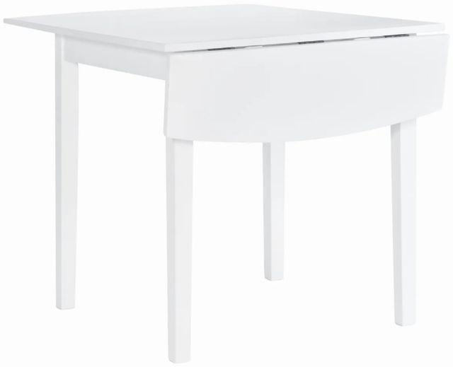 Linon Torino White Square Drop Leaf Table-3