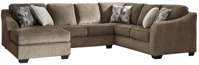 Benchcraft® Graftin 3-Piece Teak Sectional with Chaise-0