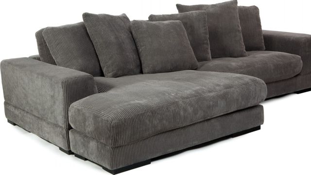 Moe's Home Collection Plunge 2-Piece Charcoal L-Shaped Sectional and Reversible Chaise-3