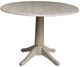John Thomas Furniture® Dining Essentials Taupe Gray Table Top with Taupe Gray Transitional Pedestal Base-0