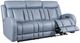 Leather Italia™ Cambria Quinn Blue Gray Power Reclining Fold Down Sofa with Lumbar-0