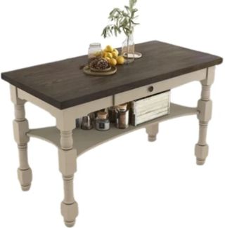 Furniture of America® Plymouth Dark Gray Counter Height Table with Ivory Base 