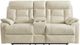 Elements International Trinidad Pebble Cream Power Reclining Loveseat-1