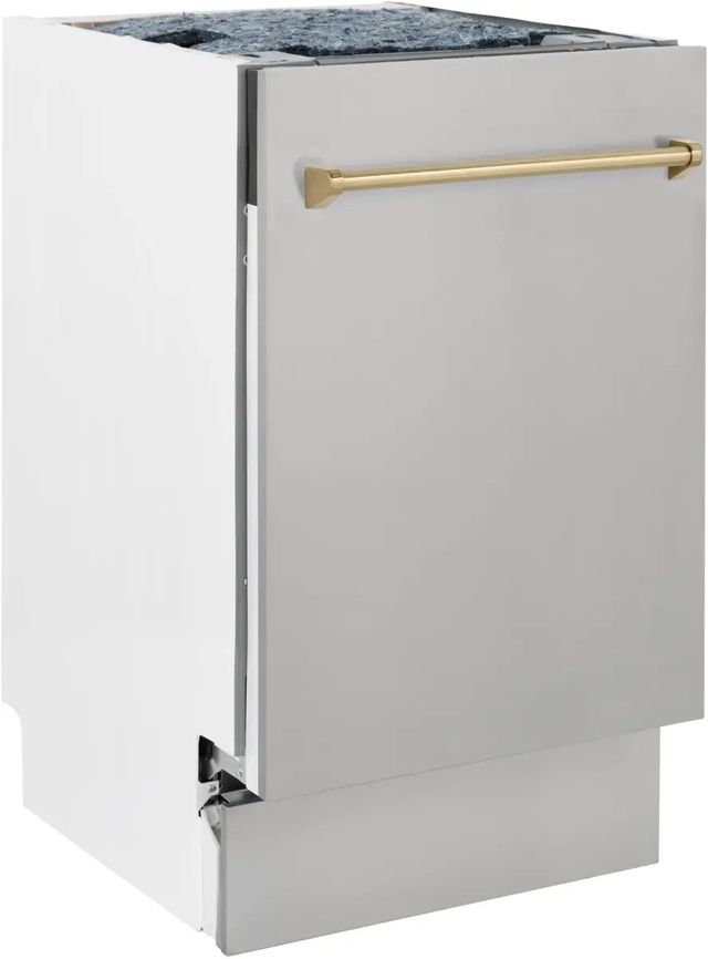 ZLINE Autograph Edition 18" Stainless Steel Built In Dishwasher-3