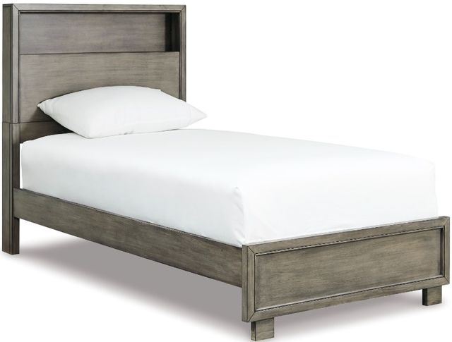 Signature Design by Ashley® Arnett 5-Piece Gray Twin Bookcase Bed Set-1