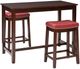 Linon Claridge 3-Piece Brown/Red Counter Table Set-0