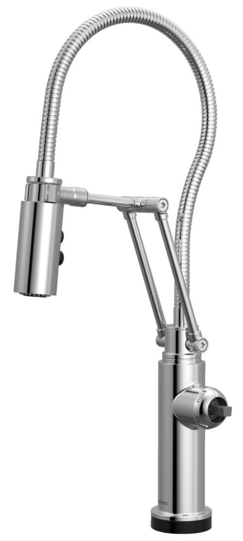 Brizo Odin® Polished Chrome SmartTouch® Kitchen Faucet with Finished Hose-0