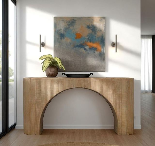 Nest Home Collections Berlin Brushed White Console Table -1
