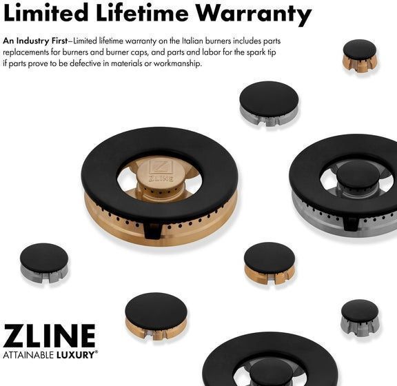 ZLINE 48" Black Stainless Steel Pro Style Gas Range-7