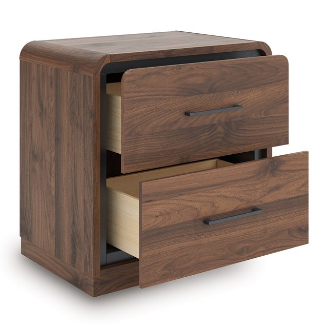 Signature Design by Ashley® Fortlorn Walnut Brown 2-Drawer Nighstand-2