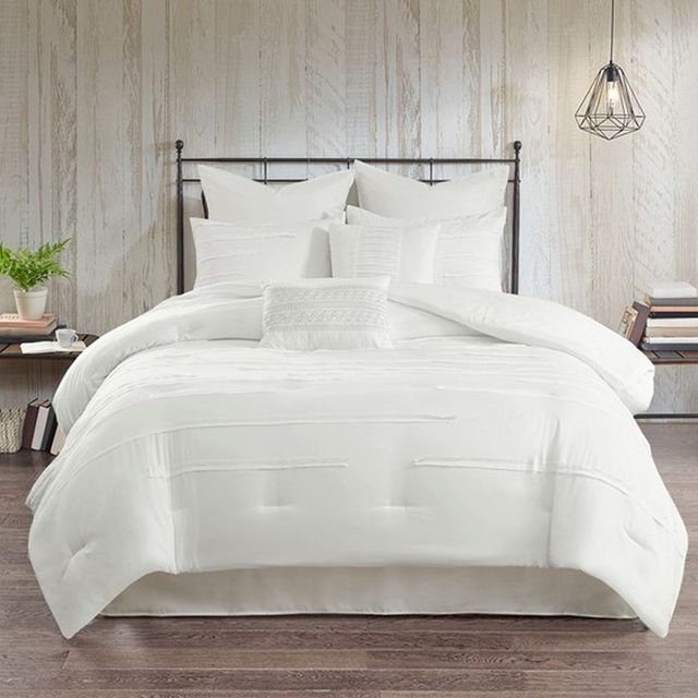 Olliix by 510 Design White Jenda 8 Piece King Comforter Set-0