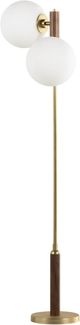 Four Hands Colome Aged Brass/Natural Walnut Floor Lamp-2