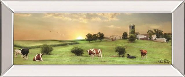 Classy Art Blessed Morning by Lori Deiter Mirrored Frame Wall Art-0