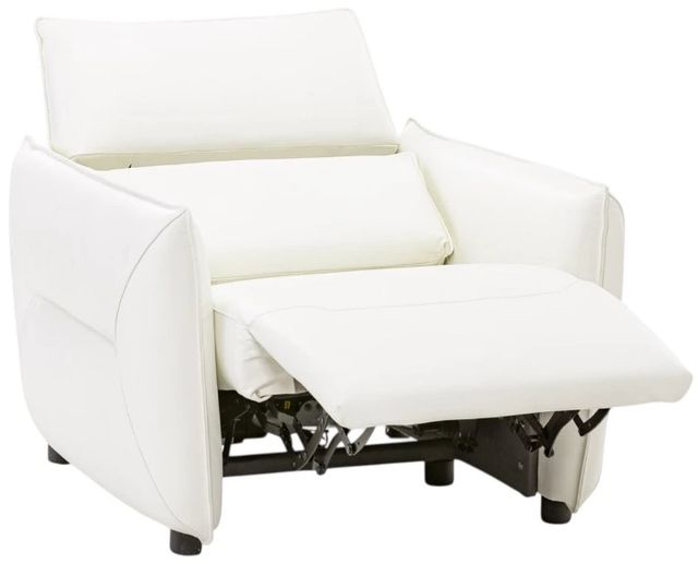 Michael Amini® Mia Bella Snow White Leather Power Recliner-3