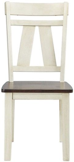 American Wholesale Furniture Laurel Manor II Cherry/White Dining Side Chair-1