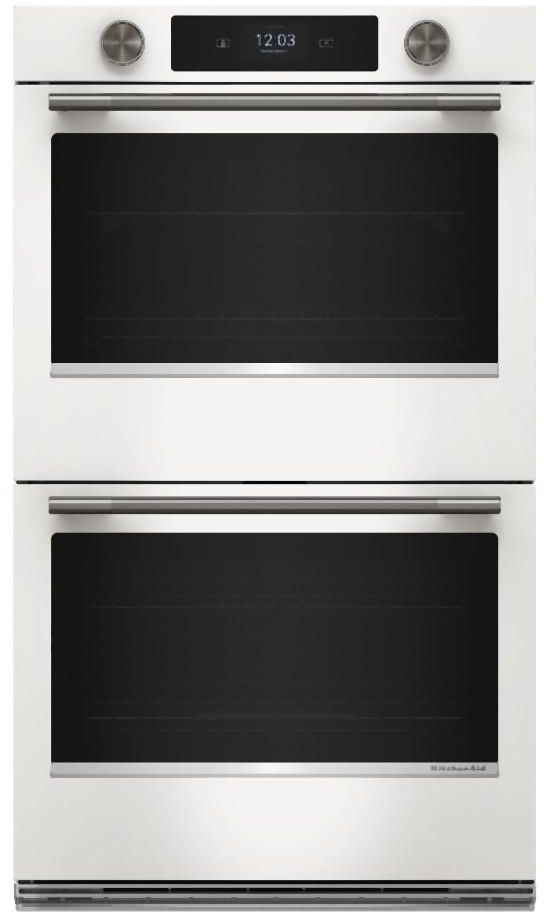 KitchenAid® 30” Porcelain Double Electric Wall Oven with Assisted Cooking Modes-4