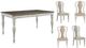 Liberty Furniture Magnolia Manor 5-Piece Antique White/Ivory/Weathered Bark Rectangular Dining Set-0