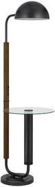 Cal® Lighting & Accessories Keyser Charcoal Grey/Oak Floor Lamp-2