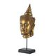 A & B Home Bronze 7" Buddha Head Statue-2