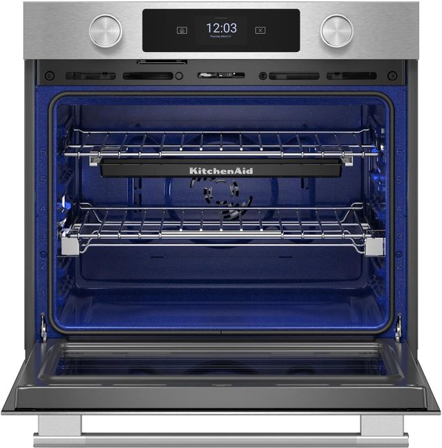 KitchenAid® 30" PrintShield™ Stainless Steel Smart Single Electric Wall Oven with Intelligent Cooking Camera-2