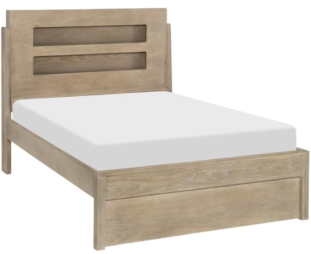 Legacy Kids Teen District Weathered Oak Twin Youth Panel Bed-0