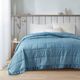 Olliix by Madison Park Cambria Slate Blue Twin Premium Oversize Down Alternative Blanket with 3M Scotchgard-4